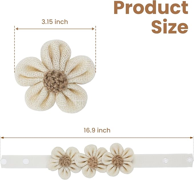 KLOGTSIND Flower Curtain Tiebacks, 6 Pack Boho Curtain Ties Elegant Three - Image 3