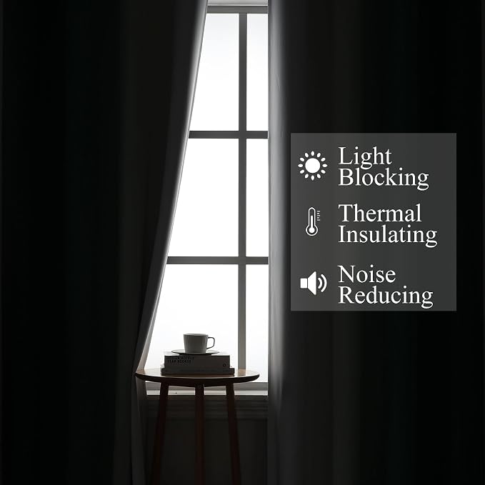 Green and Greyish White Blackout Curtains 42Wx72L 2 Panels | Ombre Curtains - Image 3