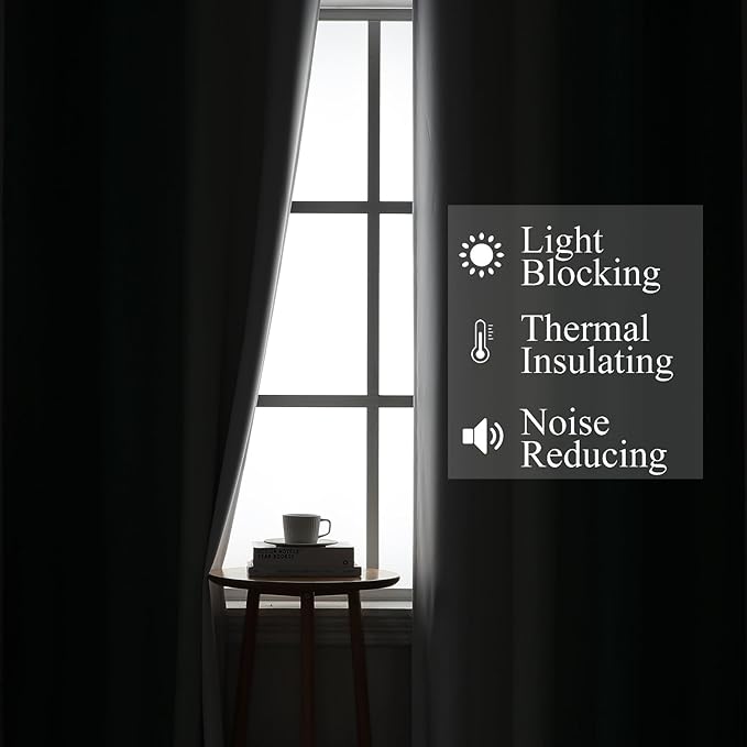 Green and Greyish White Blackout Curtains 42Wx54L 2 Panels | Ombre Curtains - Image 3
