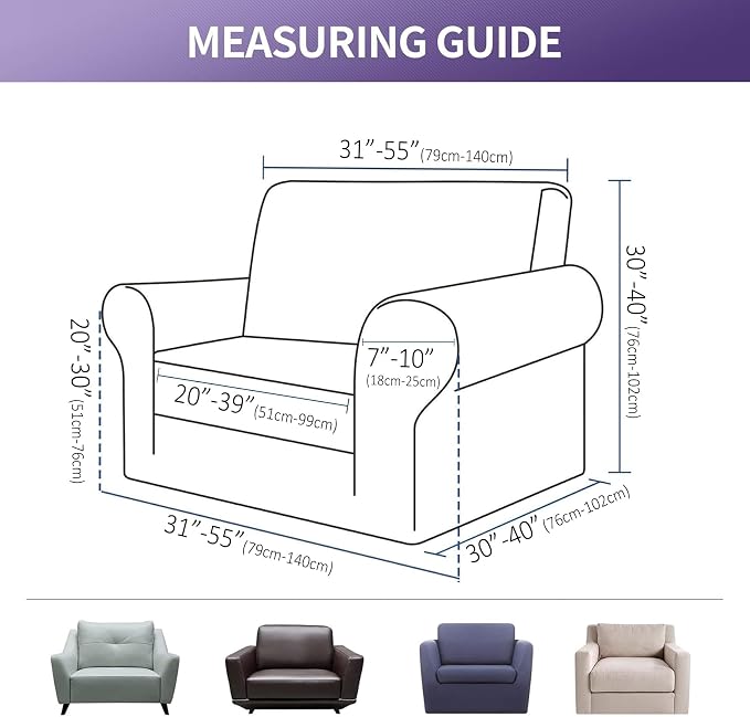 Joccun Classic Blue Waterproof Polyester Spandex Sofa Cover - Image 2