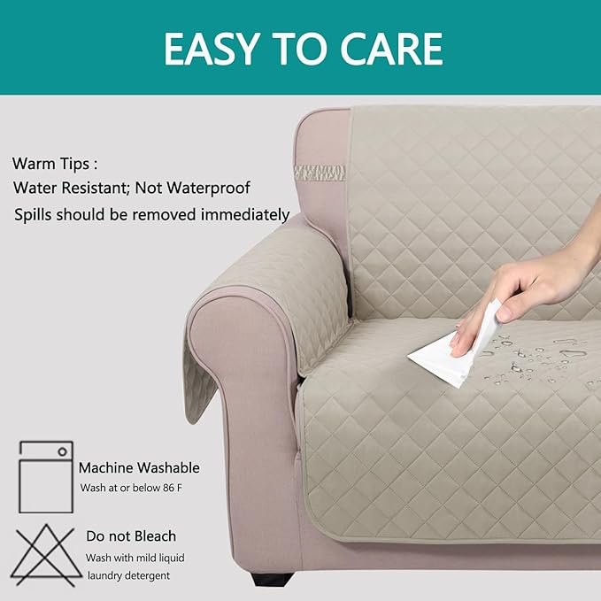 U-NICE HOME Large Sofa Cover Reversible Couch Cover - Image 5