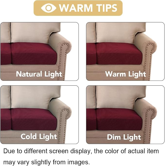 H.VERSAILTEX High Stretch Individual Seat Cushion Covers Sofa Slipcovers Couch - Image 7