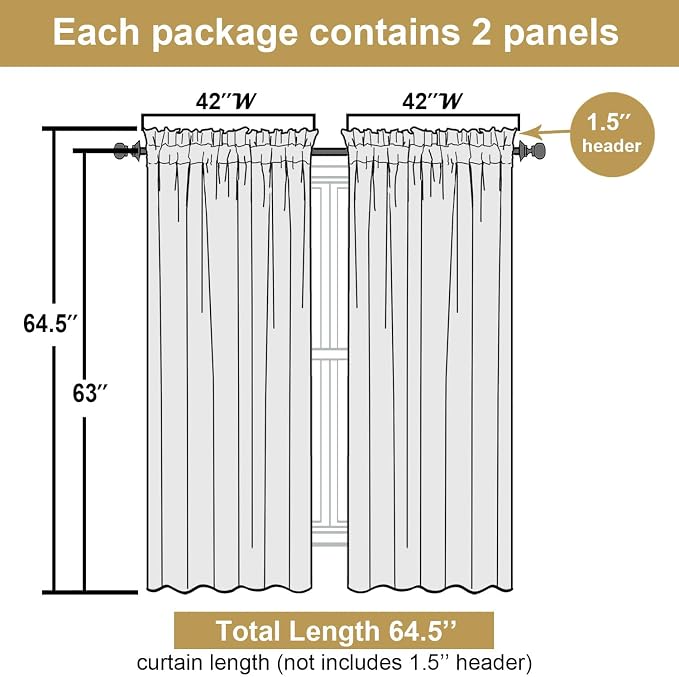Lecloud Leia Navy Blue Sheer Curtains - Image 3