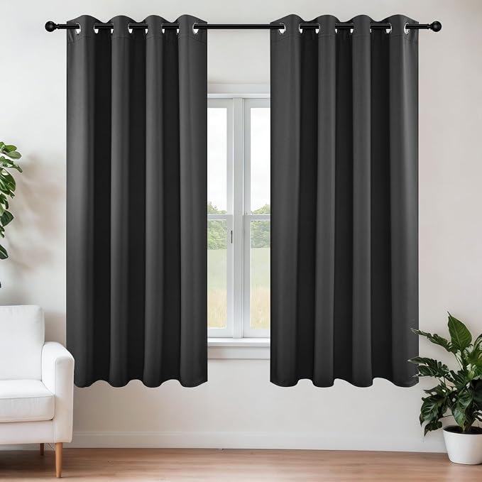 Joydeco Blackout Curtains 45 Inch Length 2 Panels Set, Thermal Insulated Long by JOYDECO