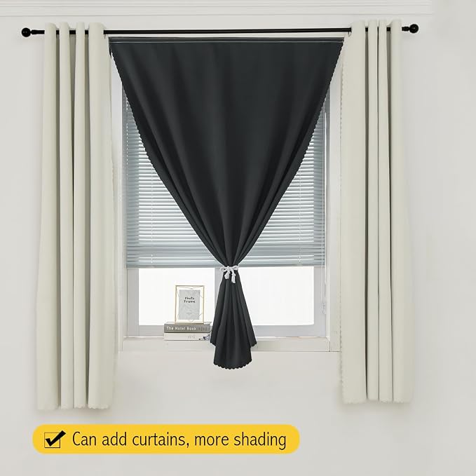 Stick On Blackout Curtains No Drill Required Self Adhesive Window Coverings - Image 8