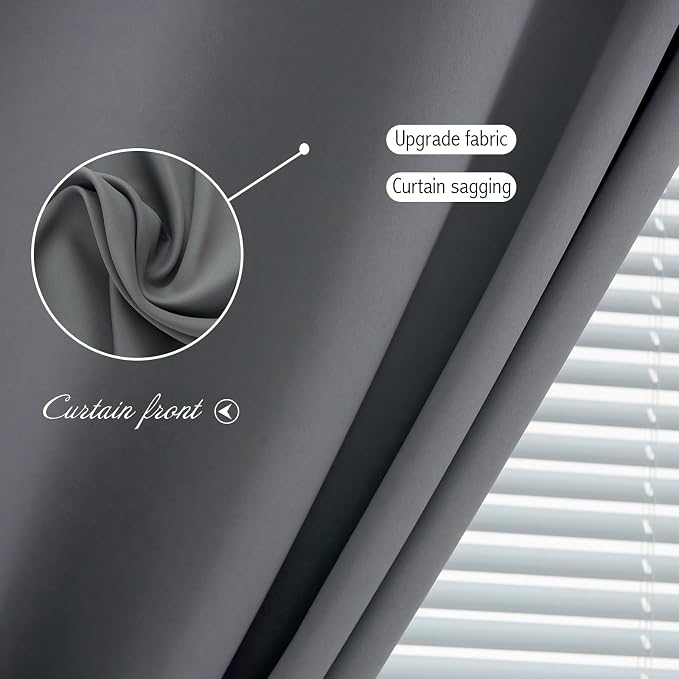 Blackout Curtains with Self Adhesive Tape No Rod No Drill Easy Install Window - Image 6