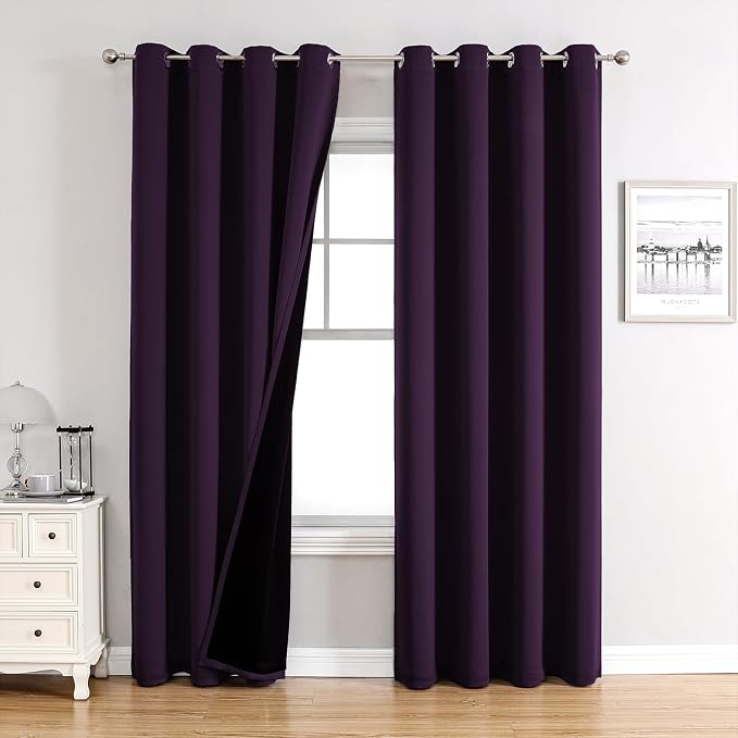 ChrisDowa 100% Blackout Curtains 120 inch Long by ChrisDowa