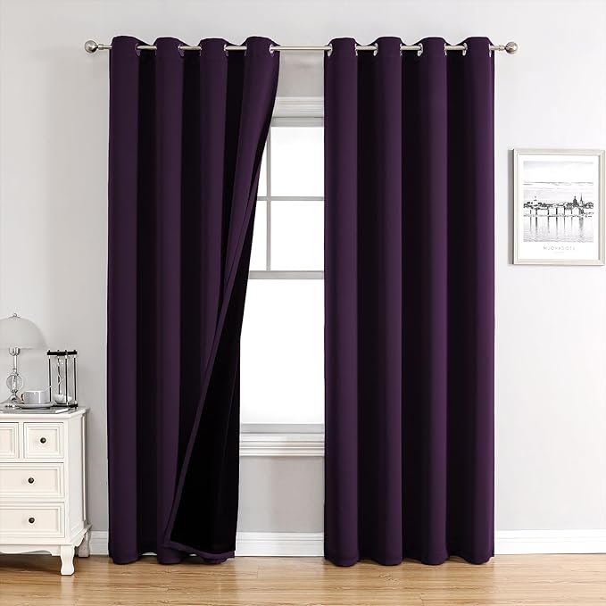 ChrisDowa 100% Blackout Curtains 90 inch Long by ChrisDowa