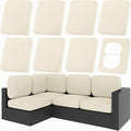 hyha 8Pcs Patio Cushion Covers, Stretch Outdoor Couch Cushion Covers Replacement by hyha