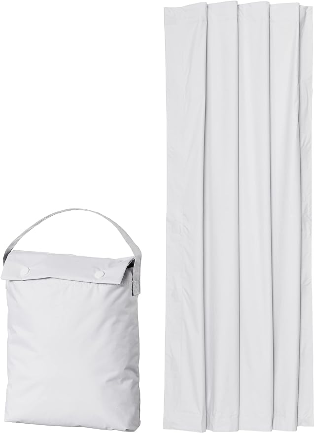 Amazon Basics Portable Blackout Curtain Shade with Suction Cups, 50"W x 78"L, 1 Pack, White