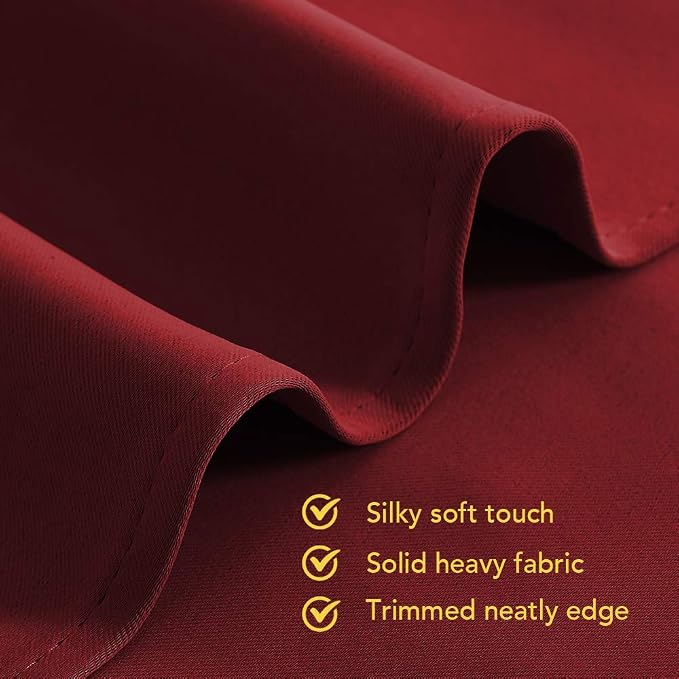 NICETOWN Christmas Burgundy Bedroom Curtains Blackout Draperies, Home - Image 4