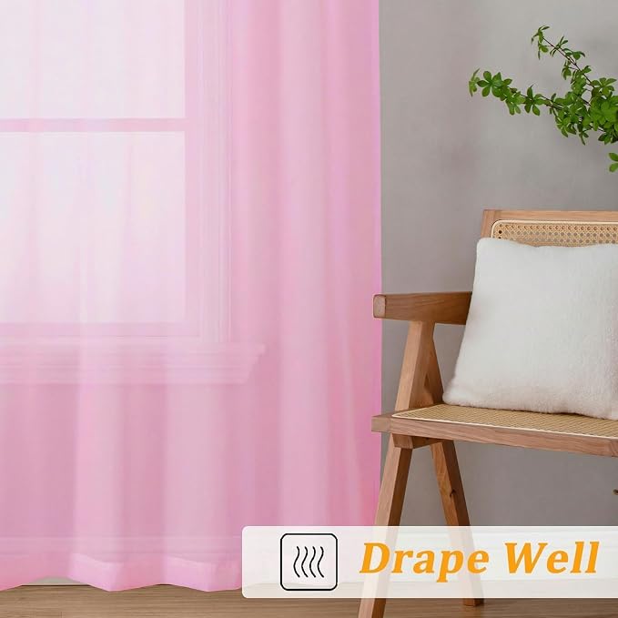 Gwine Short Kitchen Sheer Curtains 30 Inch Length - Image 6