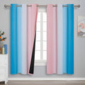 Estelar Textiler Ombre Pink and Blue Blackout Curtains 72 Inch Length 2 Panels by ESTELARTEXTILER