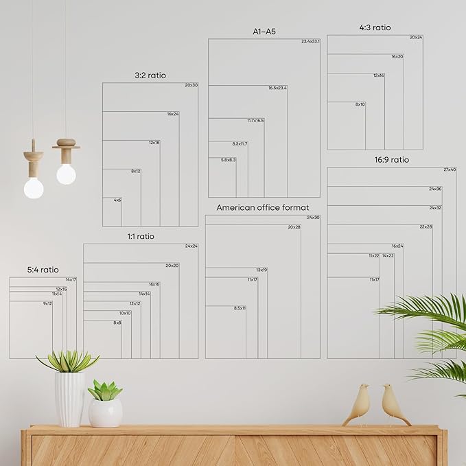 Homeforia Silver 14x17 Picture Frame, High End Metal 14 x 17 Frame with Mat 11 by 14 in Photo, 14x17 Silver Poster Frame Matted to 11x14 Print, 17x14 Hanging Frames, Tempered Glass, Wall Kit, Set of 1