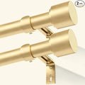 GEEBOBO 2 Pack Gold Curtain Rods by GEEBOBO