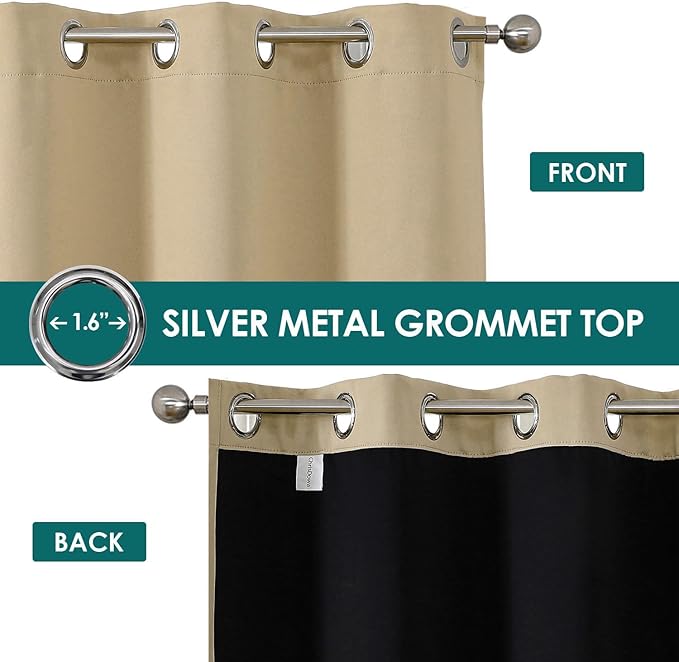 ChrisDowa 100% Blackout Curtains 84 inch Long - Image 3