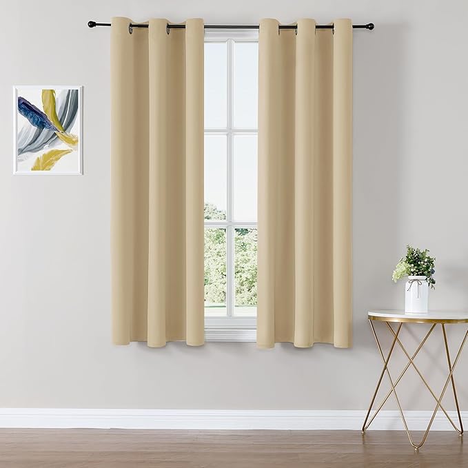 ChrisDowa Blackout Curtains for Bedroom and Living Room 50 Inches Long | 2 by ChrisDowa
