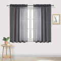 DWCN Dark Grey Sheer Curtains Semi Transparent Voile Rod Pocket Curtains by DWCN