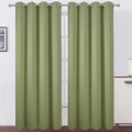 Blackout Curtains 52 x 84 inches Long Sage Green Curtains Set of 2 Panels by Lemomo