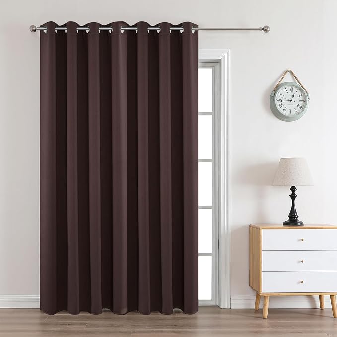 Joydeco Chocolate Custom Solid Single Blackout Curtain by JOYDECO