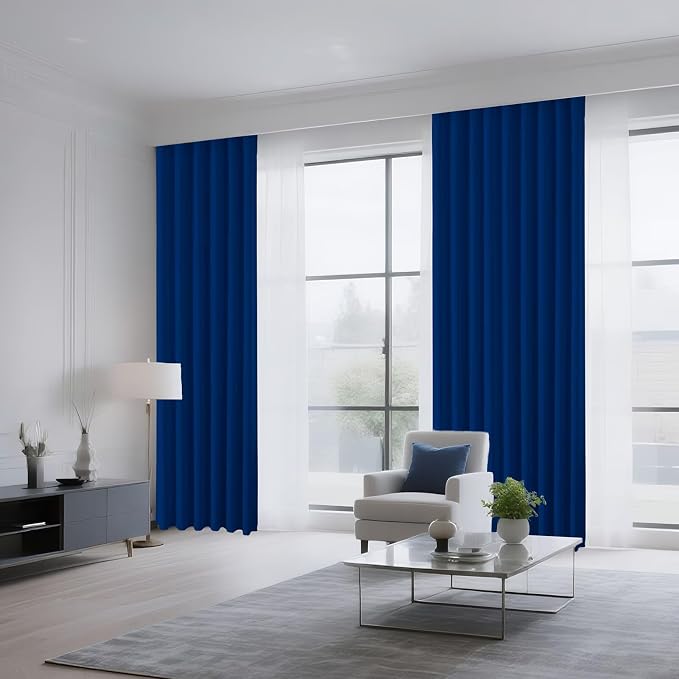CUCRAF Royal Blue Blackout Curtains 84 inch Length 2 Panels Set, Rod Pocket - Image 8