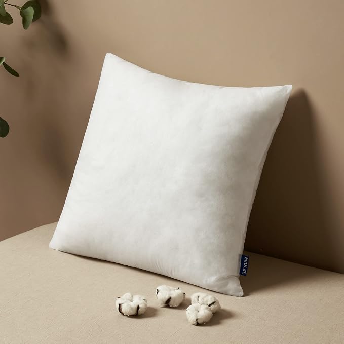 MIULEE Pillow Insert 12x12 Inch Decorative Square Throw Pillow Inserts | by MIULEE