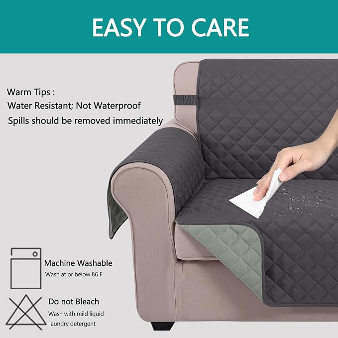 U-NICE HOME 4 Seater Sofa Cover 91 Inch Large Couch Covers - Image 5