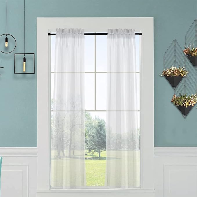 AIZESI Black Spring Tension Rods Adjustable 26 to 39 Tension Curtain Rod Small - Image 6