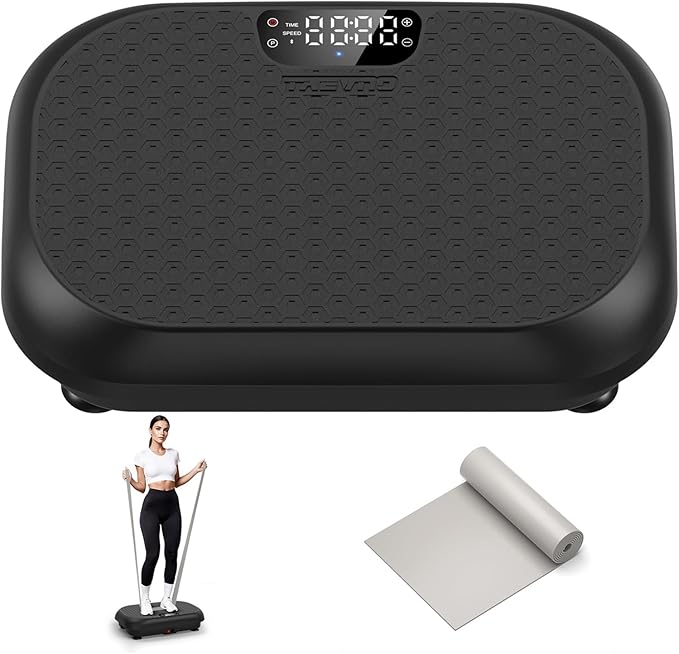 Vibration Plate Exercise Machine Weight Loss, Full Body Shaker Workout Vibration Plates Lymphatic Drainage, Stand Shake Vibrating Plate for Women Men 450 Lbs Capacity Fitness Platform