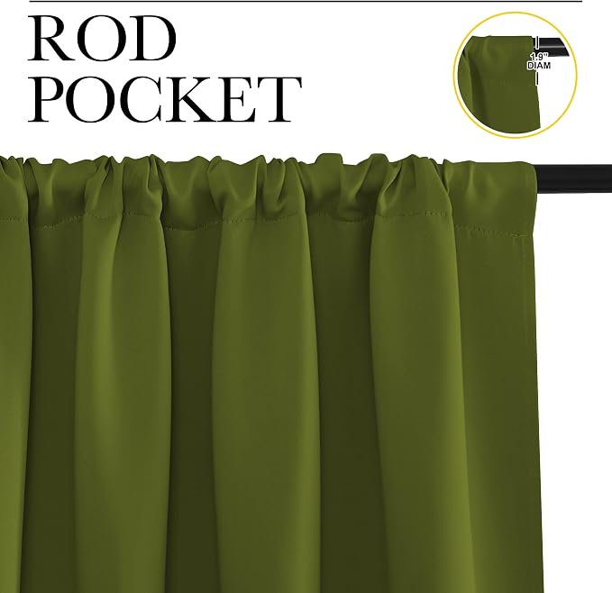 NICETOWN Blackout Curtains for Living Curtains, 2 Panels, 29 by 30, Room - Image 2