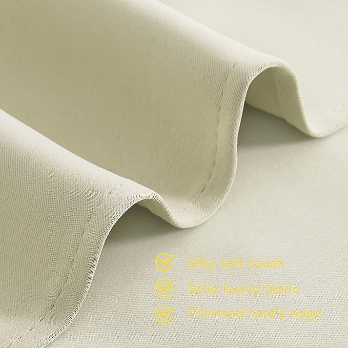 NICETOWN Room Darkening Beige Curtains - Image 5
