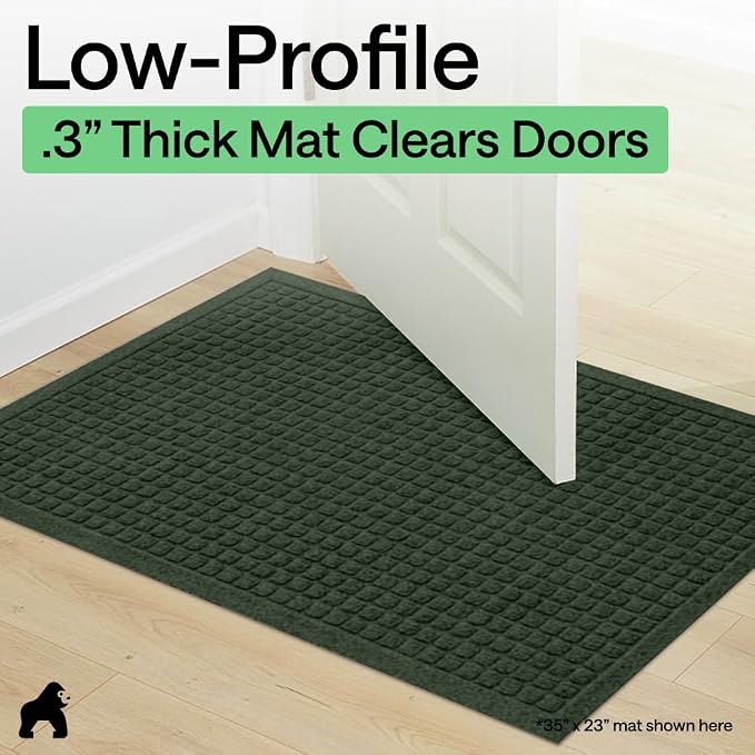 GORILLA GRIP® Ultra Absorbent Front Door Mat Outside Entrance, Traps Dirt and - Image 8