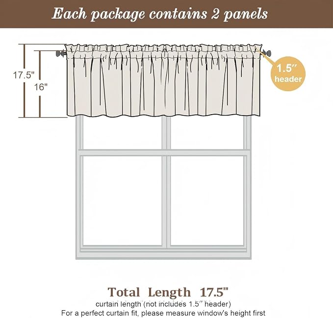 Chyhomenyc Navy Blue Blackout Valances - Image 3