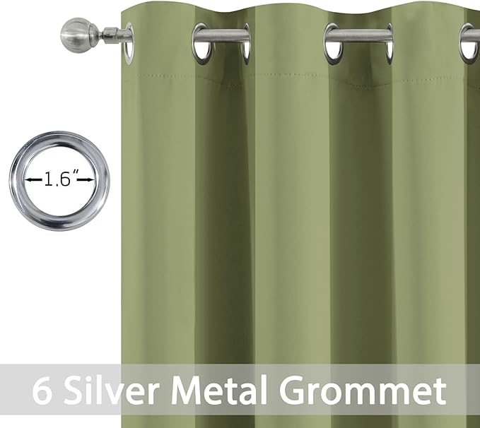 Yakamok Blackout Curtains Room Darkening Thermal Insulated - Image 2