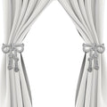 4 Pcs Hand Woven Curtain Tiebacks No Drilling by Apipi