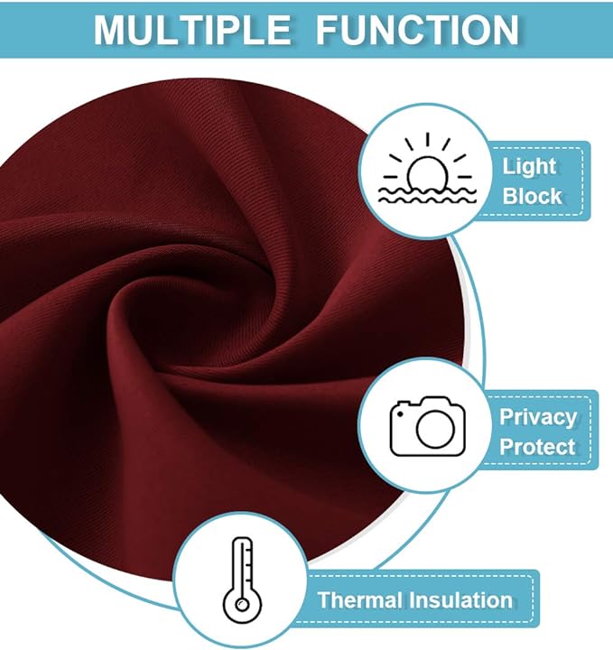 RYB HOME Blackout Cafe Curtains 30 inch Length, Short Light UV Heat Blocking - Image 5