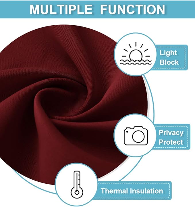 RYB HOME Blackout Curtains for Bedroom 84 inches Long 2 Panels Set, Privacy - Image 7