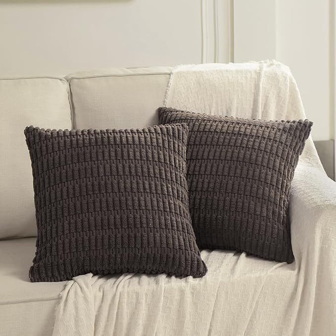 Fancy Homi 4 Packs Boho Dark Brown Decorative Throw Pillow Covers 20x20 Inch - Image 6