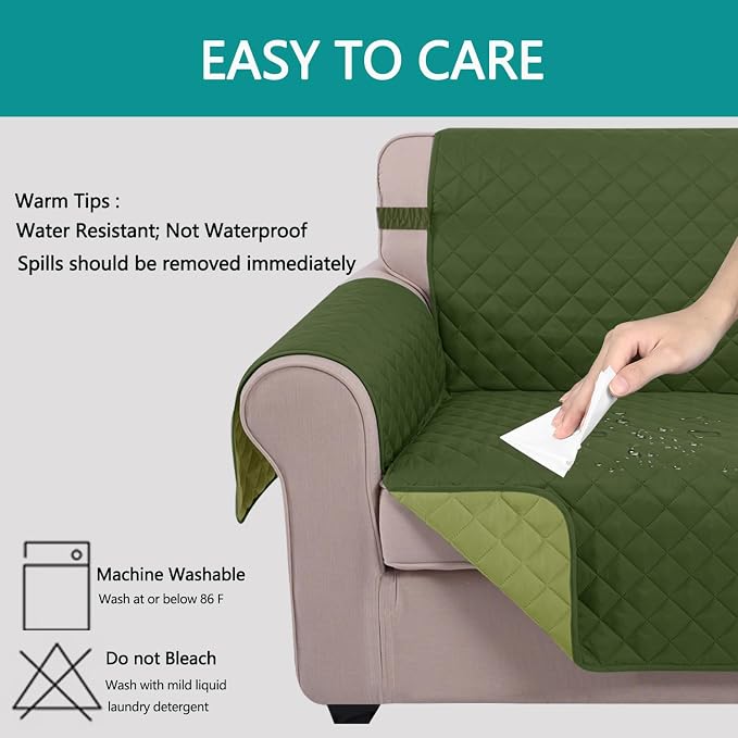 U-NICE HOME Large Sofa Cover Reversible Couch Cover - Image 5