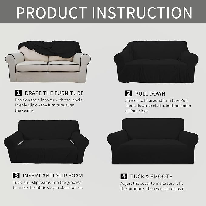 Easy-Going Stretch Loveseat Slipcover 1-Piece Sofa Cover Furniture Protector - Image 8
