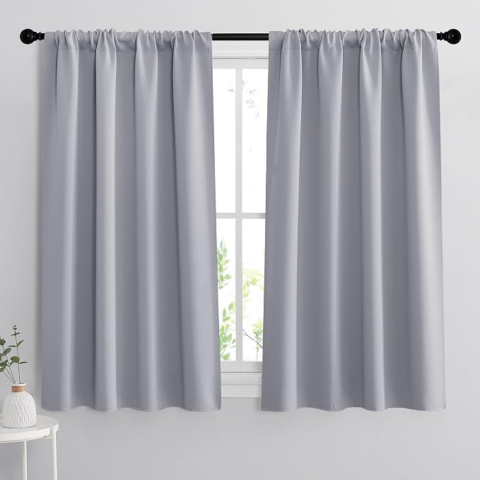 RYB HOME Blackout Curtains for Bedroom Living Room 63 inches Long, Thermal by RYBHOME
