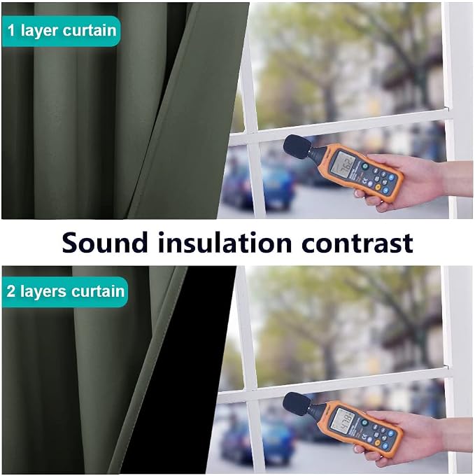 NICETOWN Full Shading Curtains 90 inches Long 2 Panels Set - Image 4