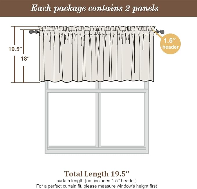 Chyhomenyc Sheer Ivory Valances - Image 3