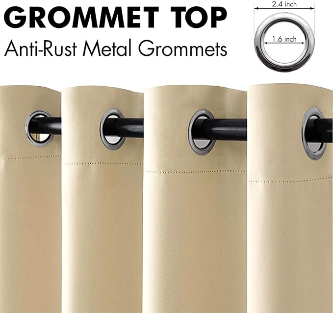 MIULEE 72" Long Room Darkening Curtains Thermal Insulated Drapes Solid Window - Image 4
