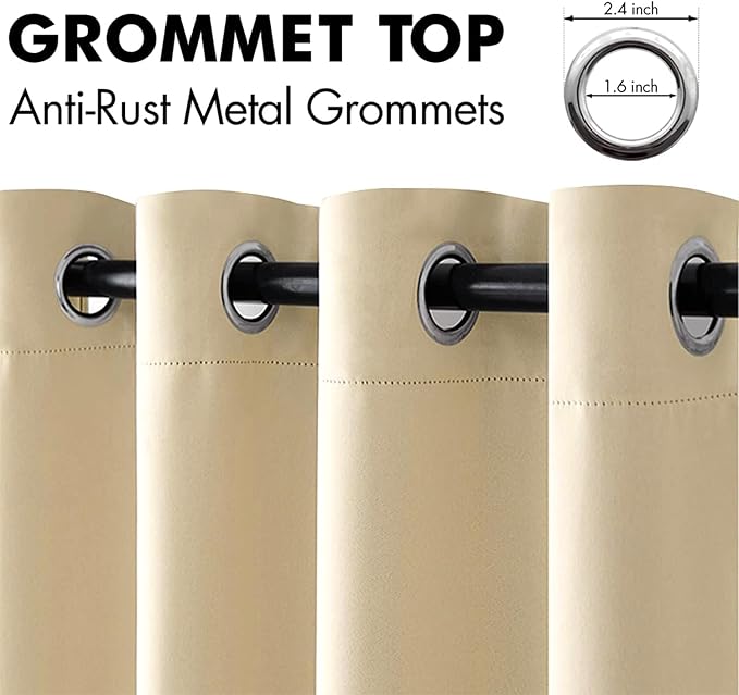MIULEE 84" Long Room Darkening Curtains Thermal Insulated Drapes Solid Window - Image 4