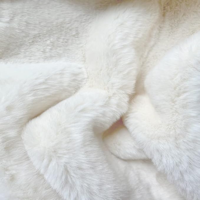 ORINOVA White Faux Bunny Fuzzy Fur Rugs - Image 7