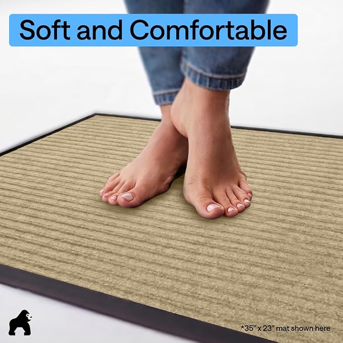 GORILLA GRIP Waterproof Traffic Guard Door Mat, 2 Pack, Indoor Outdoor Heavy - Image 8