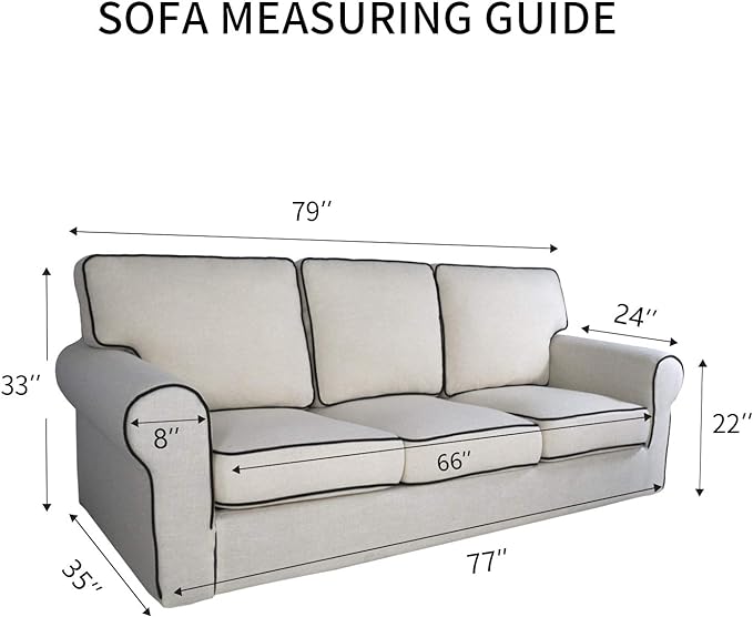 PureFit Stretch Couch Covers for Sofa Large Sofa Slipcovers Wine | 1-Piece - Image 6