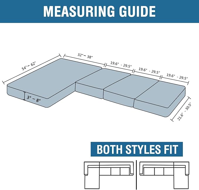 H.VERSAILTEX Velvet Stretch Sectional Couch Covers 4 Pieces Sofa Seat Cushion Covers L Shape Separate Couch Cover for Both Left/Right Sectional Couch (Large Sofa 3 Seater + 1 Chaise, Bronze Brown)