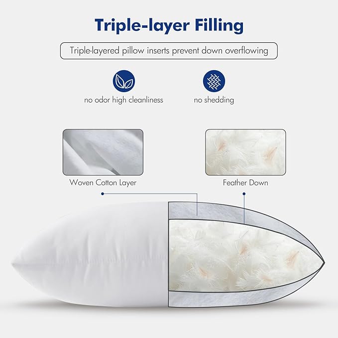 MIULEE 30x30 Pillow Inserts, Decorative Fluffy Throw Pillow Inserts Cotton - Image 6